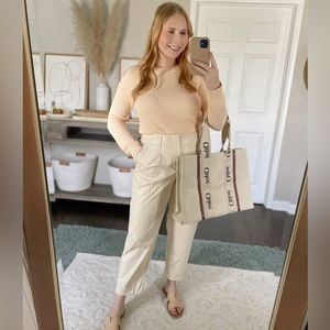 Faux leather pants